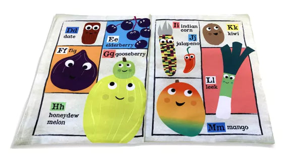 Nursery Times Crinkly Newspaper - Fruit & Veg ABC
