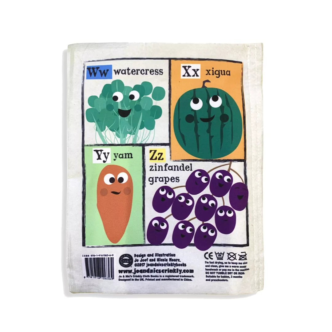 Nursery Times Crinkly Newspaper - Fruit & Veg ABC
