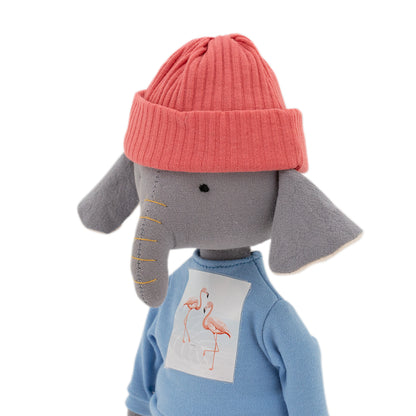 Ali the Elephant - Blue Sweatshirt + Sequin Mermaid Tail