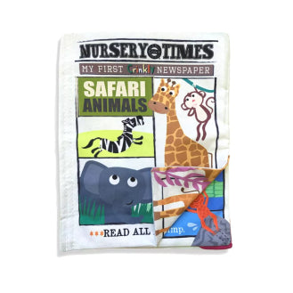 Nursery Times Crinkly Newspaper - Safari Animals